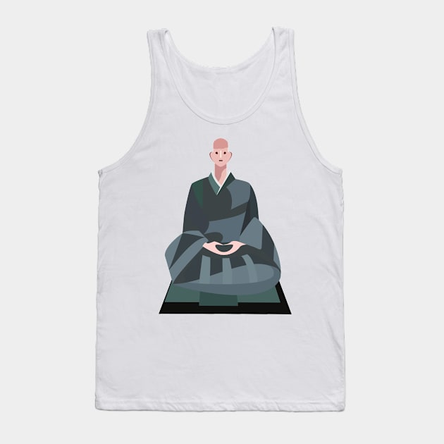 Old Monk Graphic Design Tank Top by MikusMartialArtsStore